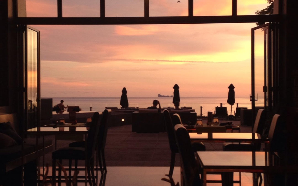 Sunset from the restaurant